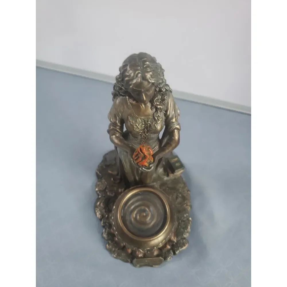 Brigid Goddess Statue: Cold Cast Bronze Finish, Hearth and Home Decor